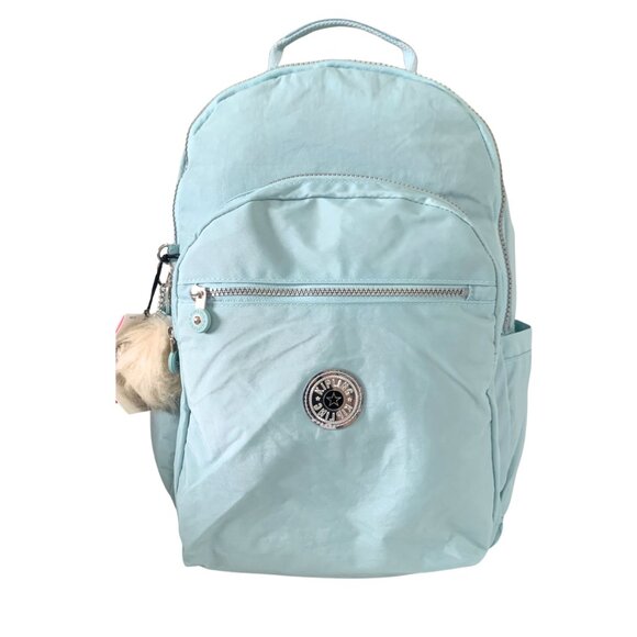 brand new Kipling 45cm 15" backpack Seoul large openside pocket light green - Picture 4 of 10